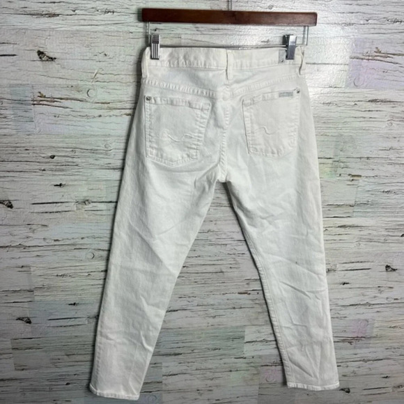7 FOR ALL MANKIND White Josefina Distressed Jean Size: 25 NWt - Picture 8 of 8